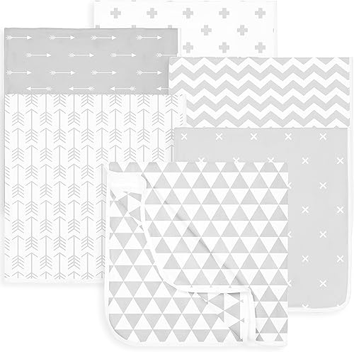 Miniatura 8 de Mantas de muselina  Mantas de muselina de algodón puro suave  Paquete de 4 mantas transpirables  Manta unisex para bebé  Mantas de muselina