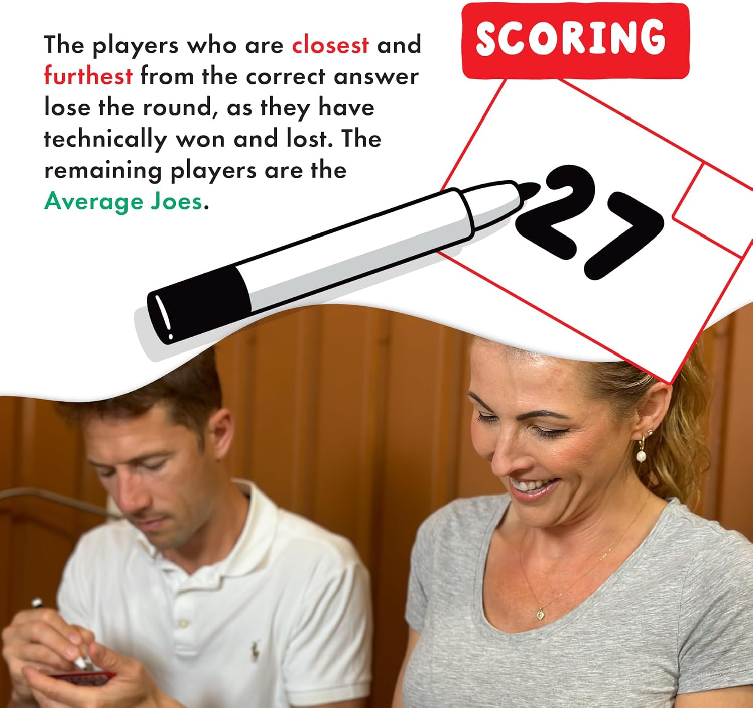 Average Joe Party Game - Embrace Your Ordinary Side with 600 Questions - Fun for Family and Friends! Ages 8+, 3-6 Players, 30 Minute Playtime, Made by Format Games