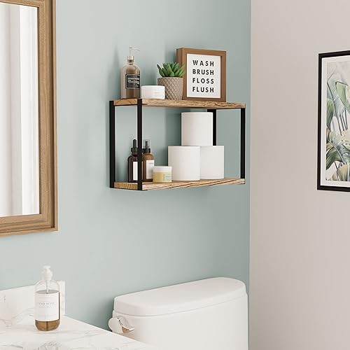 Miniatura 4 de Wallniture Roca - Estantería de 17 x 6 pulgadas para decoración de sala de estar estante organizador de baño para accesorios de baño estantes