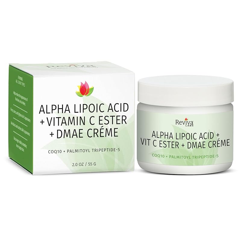 Creme facial hidratante Reviva Labs com DMAE, ácido alfa-lipoico e éster de vitamina C