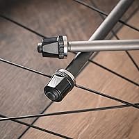 Vista 5 de CyclingDeal Juego de ejes de brochetas de liberación rápida para bicicleta de montaña de carretera, 0.354 in, 0.394 in - delantero 0.354 in x 5.315