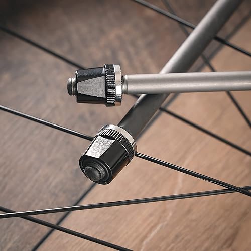 Miniatura 5 de CyclingDeal Juego de ejes de brochetas de liberación rápida para bicicleta de montaña de carretera, 0.354 in, 0.394 in - delantero 0.354 in x 5.315