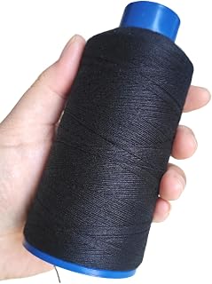 BLUPLE Professional Thick Weaving Thread 830m 100% Polyester Black for Making Wig Sewing Hair Weft Hair Weave Extension (1pc Black Thread)