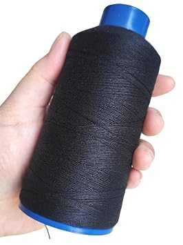 Black Weaving Thread for Making Wig Hand Sewing Hair Weft 907 Yards | 1roll/4.2oz Natural looking Thick and durable Making wig Sewing hair extensions
