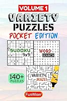 Vista 1 de Variety Puzzles Activity Book for Adults - Pocket Edition 140+ Puzzles - Phone or Travel Size - Mixed Puzzles - Word Search, Sudoku