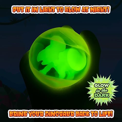 Miniatura 7 de Power Your Fun Arggh - Minilotas antiestrés de meteorito para niños y adultos, paquete de 3 unidades, bolas sensoriales con dinosaurio, bola blanda,