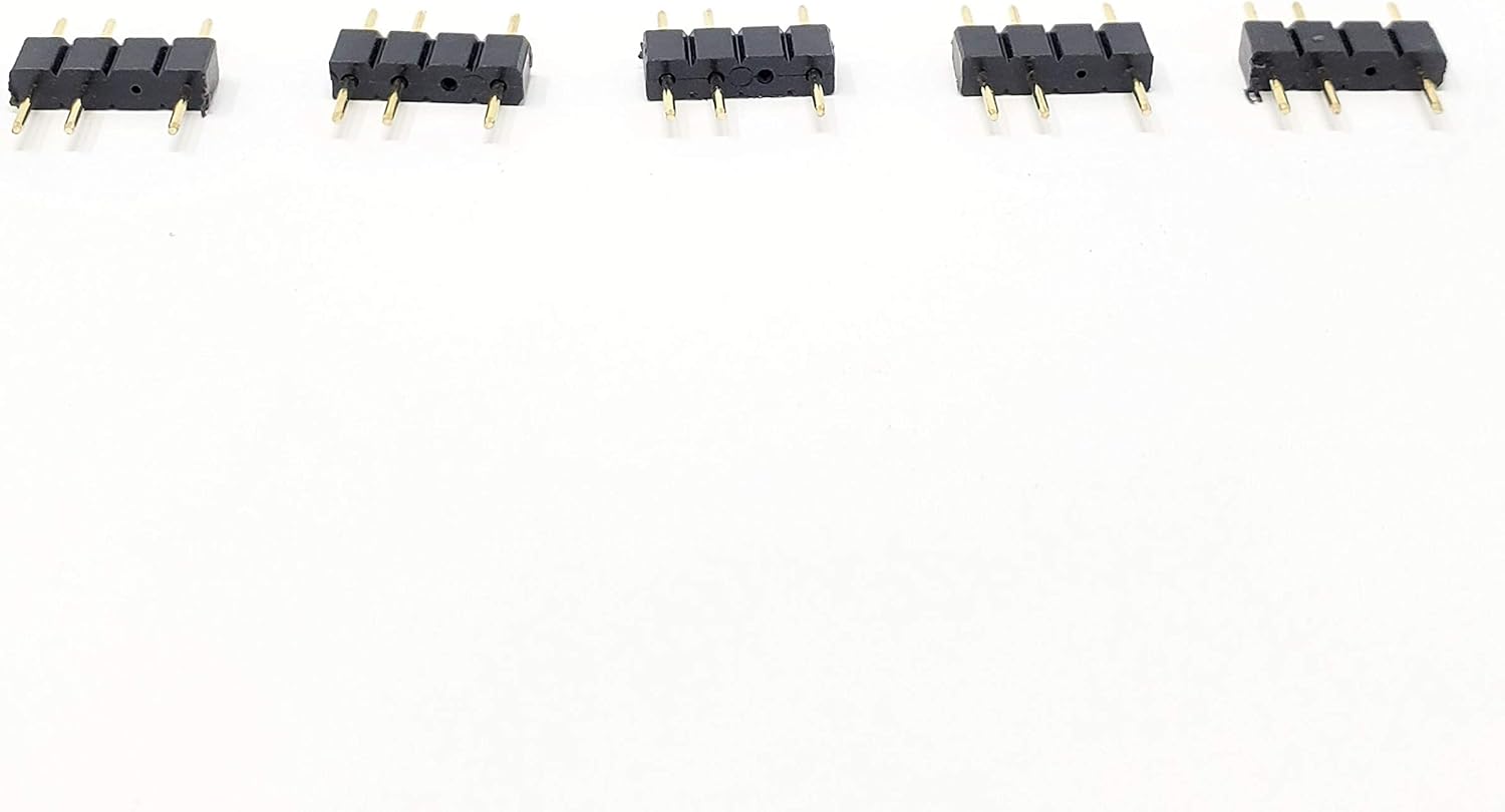 Micro CONNECTORS 3-Pin Addressable RGB (ARGB) 1 to 4 Splitter Cable - 50cm with Male Pins (F04-04ARGB-50) image 3