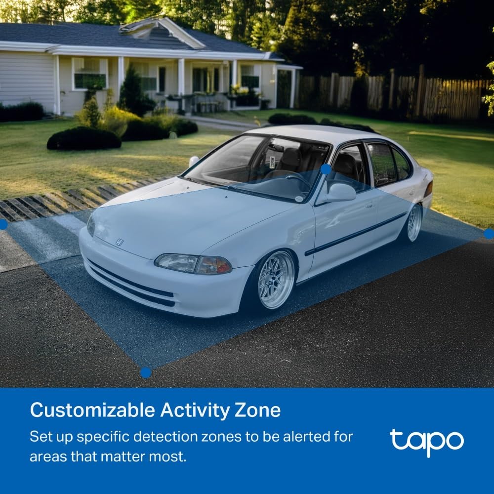 Tapo C52A 360° Überwachungskamera Außen, 2K 4MP, Starlight Farbe Nachtsicht, KI-Erkennung, Bewegungsverfolgung, WLAN oder Ethernet, microSD-Karte bis zu 512 GB