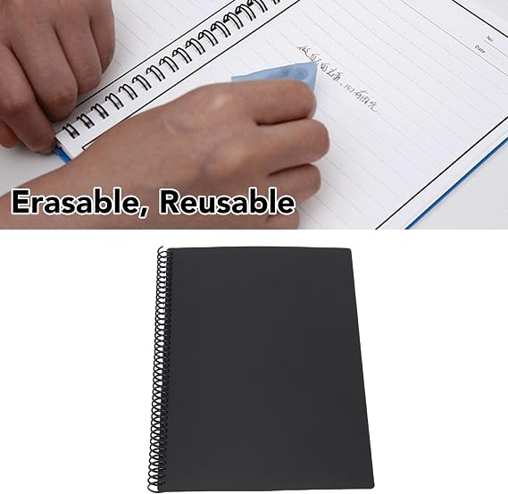 Hyuduo Smart Notebook Reusable Notebook with 30 Sheets Lined & Dotted Pages APP for Sync PDF Export and OCR Recognition