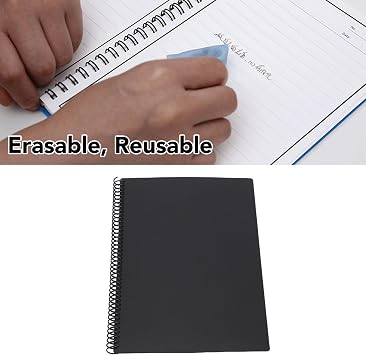 Hyuduo Smart Notebook Reusable Notebook with 30 Sheets Lined & Dotted Pages APP for Sync PDF Export and OCR Recognition