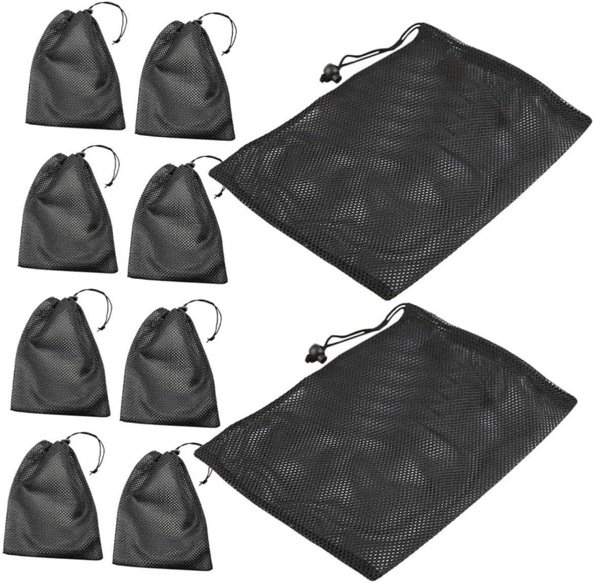 BESPORTBLE 10pcs Mesh Bags Drawstring for Boys and Girls Toys Sports Equipment Travel Essentials Breathable Storage for Gym Laundry and Organization BESPORTBLE 10pcs Mesh Bags Drawstring for Boys and Girls Toys Sports Equipment Travel Essentials Breathable Storage for Gym Laundry and Organization