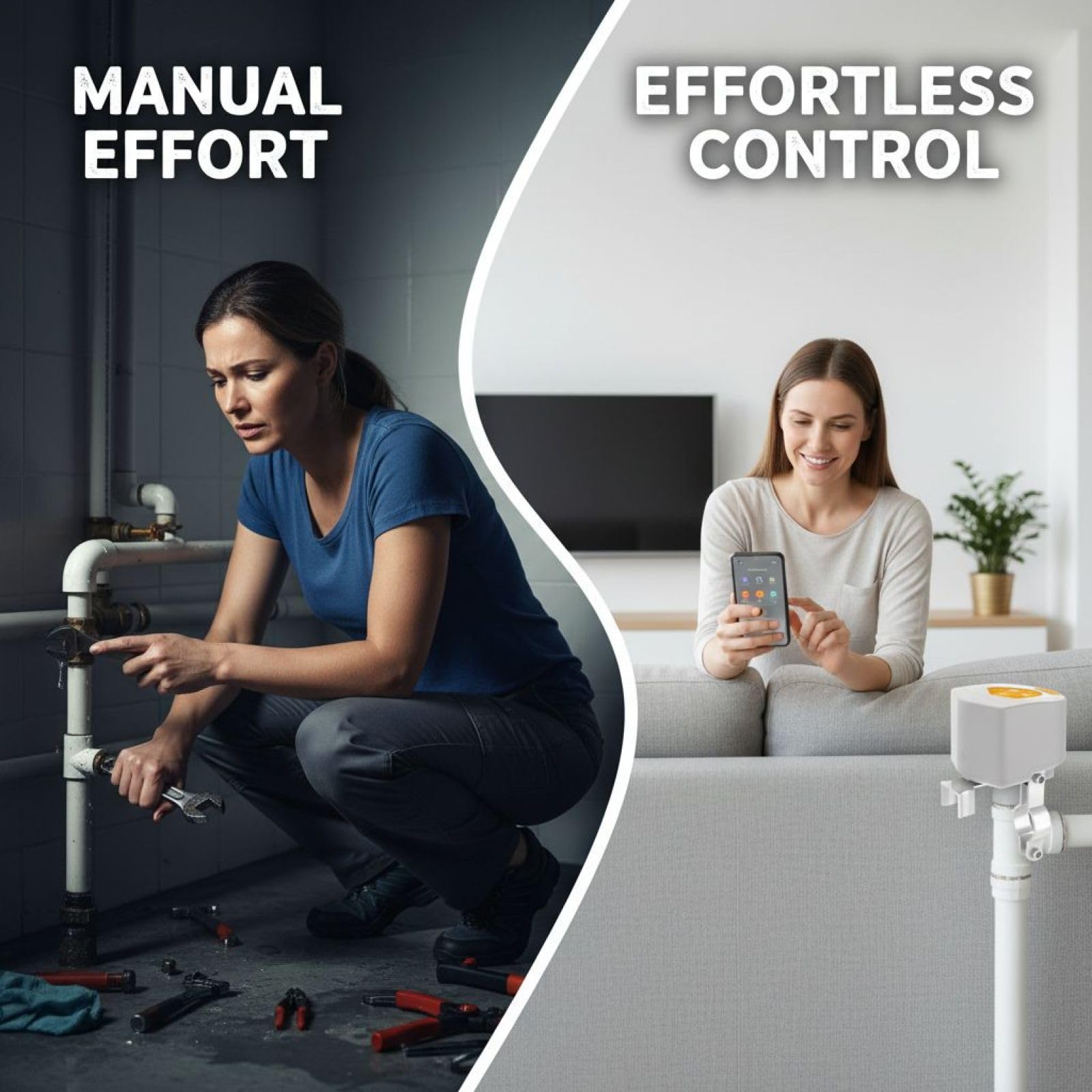 Controlador de válvula inteligente, válvula de cierre de gas de agua habilitada para Zigbee, monitoreo en tiempo real, detección de fugas, control remoto inalámbrico y temporizado, instalación de