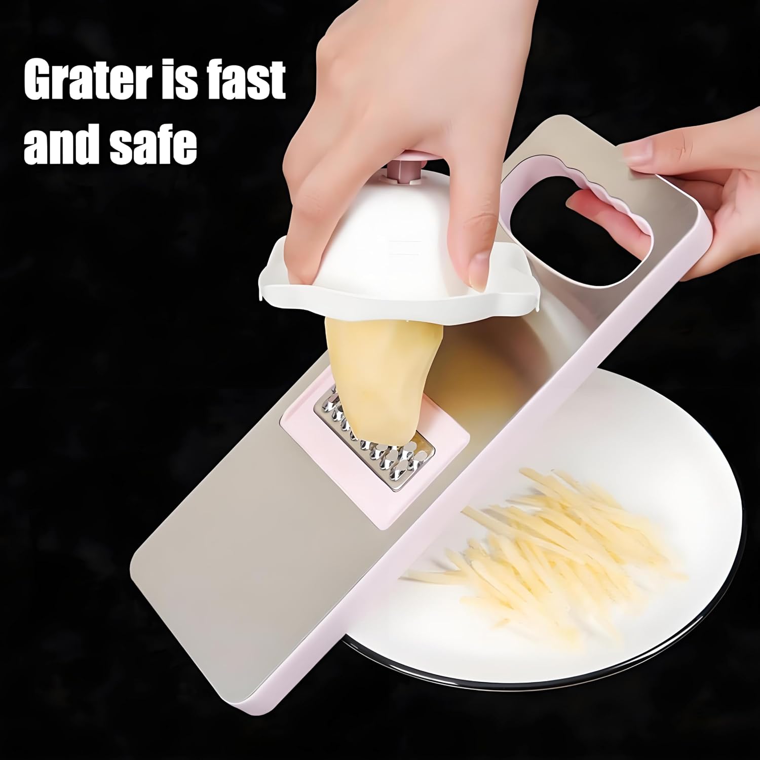 Onion Slicer Holder, Cut Resistant Finger Guard for Slicer and Vegetable Grater, Universal Protector Anti Cut Holder for Kitchen Tools, Graters and Food Prep Accessories​