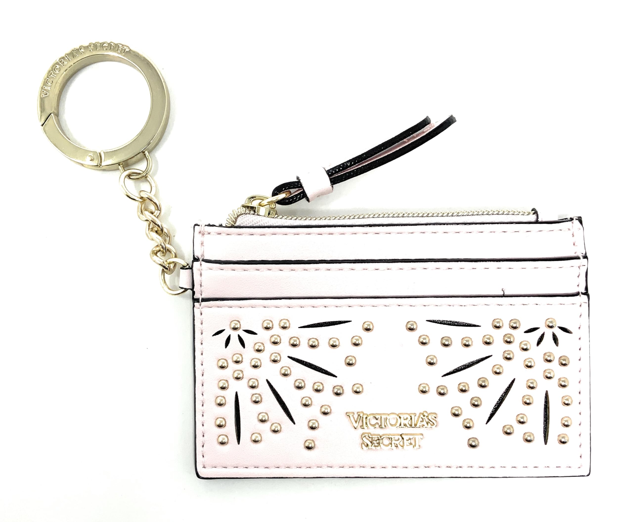 Victorias Secret The Victoria Card Case Keychain Lt Pink Gold