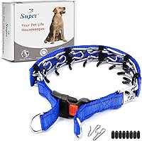 Vista 8 de Supet Collar de entrenamiento para perros pequeños, medianos y grandes, con hebilla de liberación rápida, ajustable, sin tirones, con cubierta
