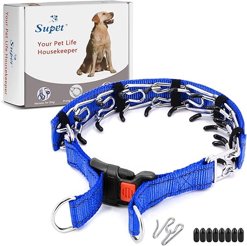 Supet Collar de entrenamiento para perros pequeños, medianos y grandes con hebilla de liberación rápida, collar ajustable sin tirones con cubierta