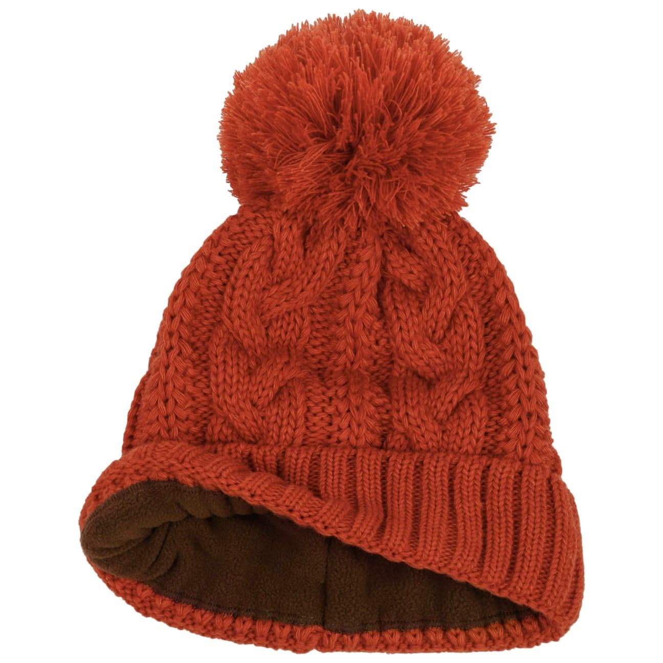 Giant Berretto con PON Donna - Made in Italy Beanie Invernale Berretti Pompon Lavorato a Maglia Risvolto, Fodera, Fodera Inverno Autunno/Inverno