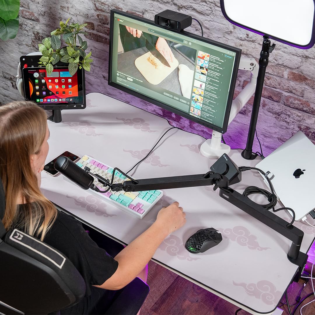 Entry Gaming Tisch – Elektrisch höhenverstellbarer Gaming Schreibtisch und PC Tisch – Ergonomischer Gaming Desk für Gamer – Weiß, 120 x 70 cm - Gamingtisch