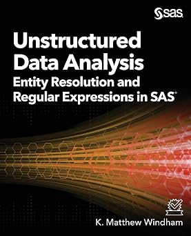 Unstructured Data Analysis Entity Resolution and Regular Expressions in SAS