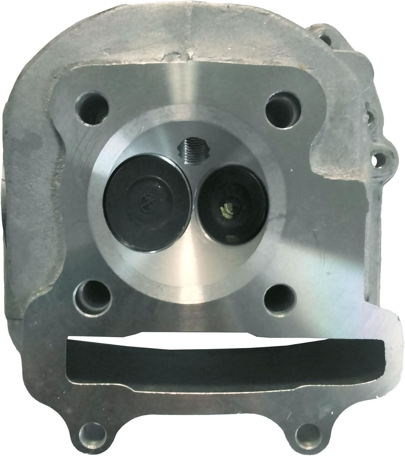 150cc Complete Cylinder Head for 149 cc 4-stroke Engine with 8mm exhaust studs. An OEM Part For Wolf Brand Scooters 149cc Scooters. May also fit other ZNEN Chinese Scooters, ATVs, Mopeds, Etc.