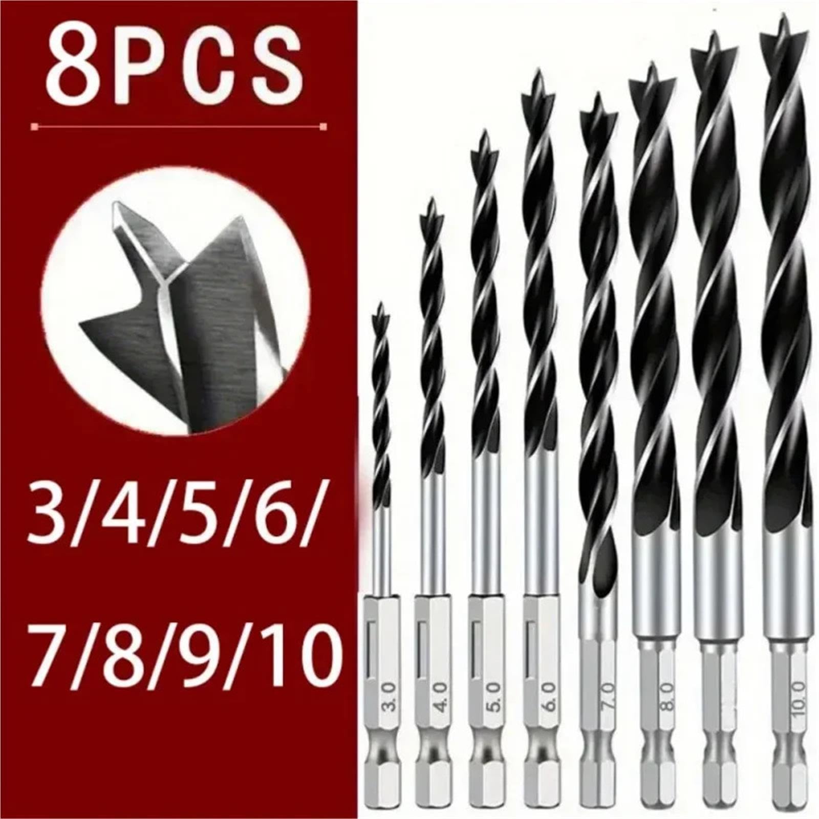 Juego De Brocas Para Madera Juego de brocas for carpintería 8 piezas