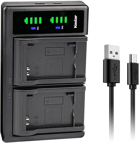 Kastar Cargador de batería USB LTD2 para WASPcam 9905 Wi-Fi, WASPcam 9906 CAMO, WASPcam 9907 4K Cámara, SooCoo S60 S60B Cámara de acción deportiva,