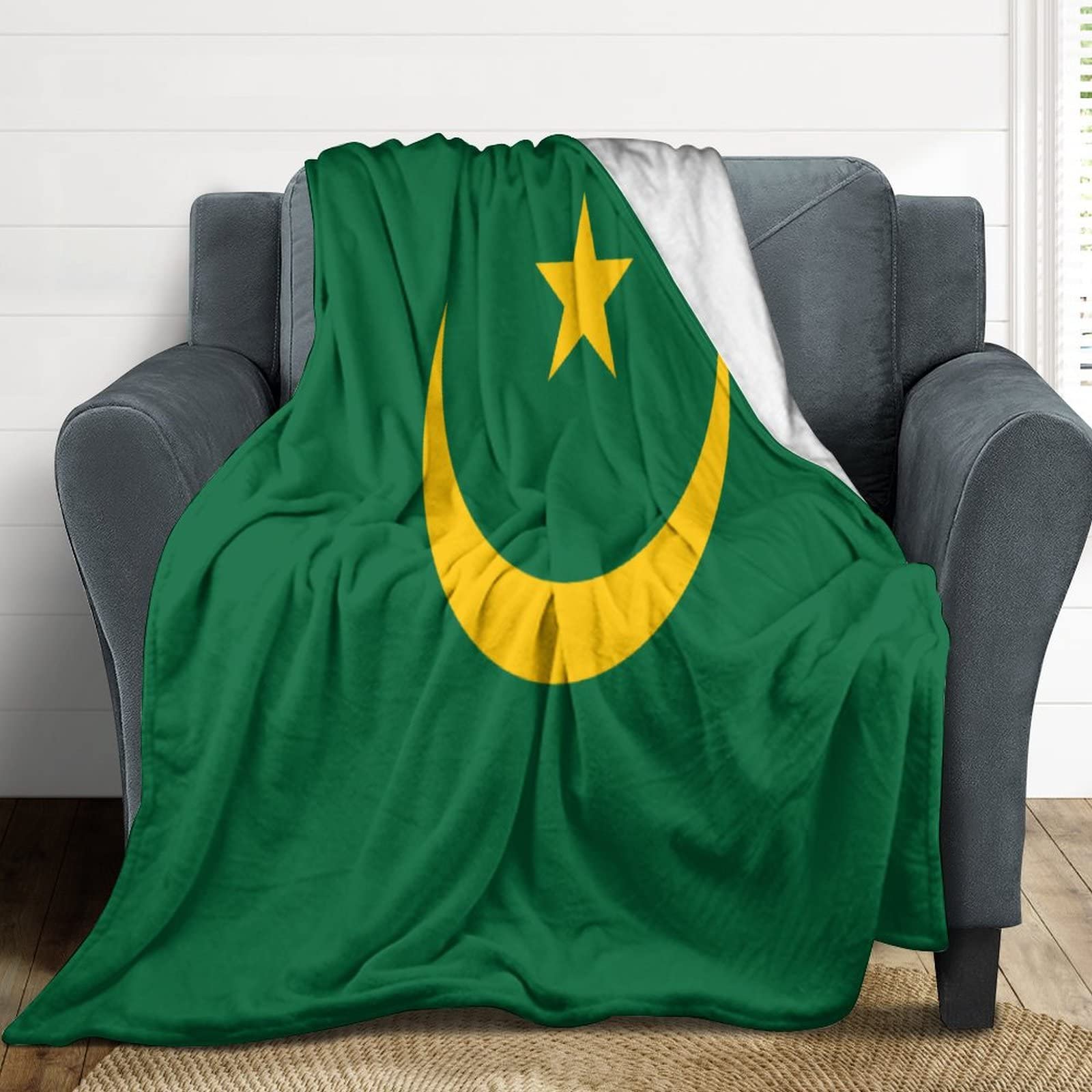 Couverture Mauritanie en flanelle premium : douceur et finitions haut de gamme pour canapé