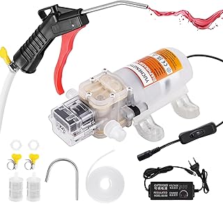 YUCHENGTECH Homebrew Bierpumpe, elektrische Weintransferpumpe mit Durchflusskontrolle & Auto-Stopp, inklusive Flüssigkeitsfüllpistole, 4 m Schlauch und 2 Filtern, geräuscharm, ideal zum Pumpen von