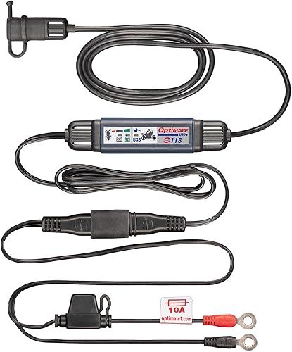 USB O-118, cargador inteligente en línea 3300mA USB-C para motocicleta, con modo de espera y monitor de batería de vehículo