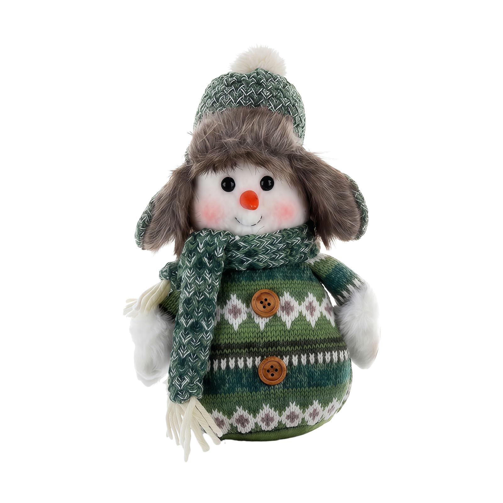 Mekalero A Holiday Snowman Figurine For Desk Nd Tabletop Decor, Soft Christmas Ccent For Window Nd Shelf Display Winter Centerpiece Decor Shelf Sitter Snowman Indoor Seasonal Figurine Cozy Room Ccent