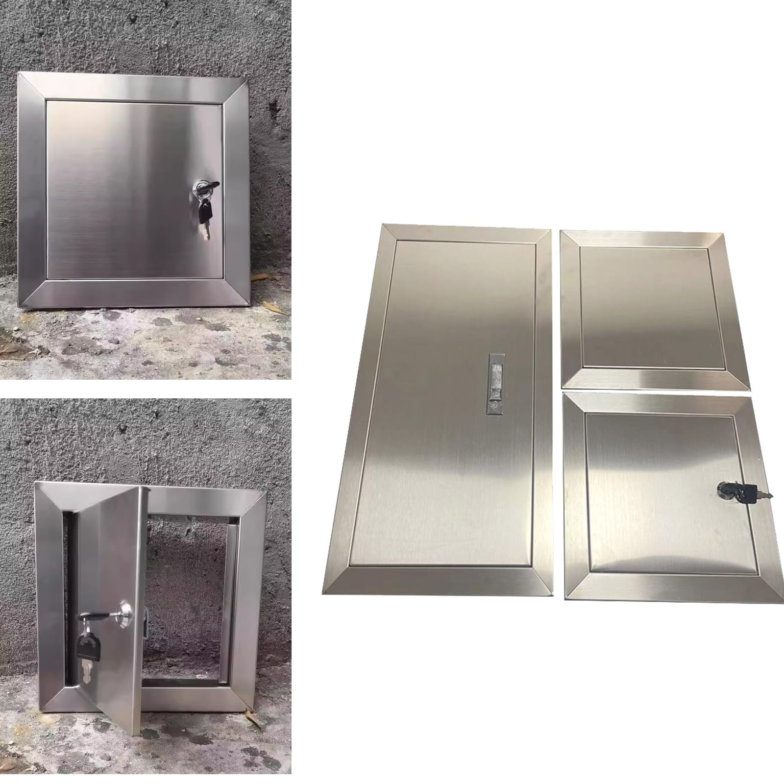 Panel de acceso de metal impermeable para pared y techo, cubierta decorativa para baño y oficina, ideal para reparación de aire acondicionado, puerta de acceso, diseño elegante, fácil instalación