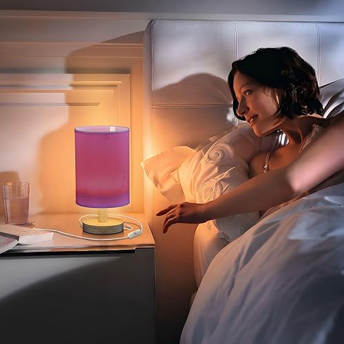 Miniatura 7 de Bedroom Lamps Indoor Table Lamp Trendy Darkmagenta Night Light for Nursery Library lamparas de mesa modernas