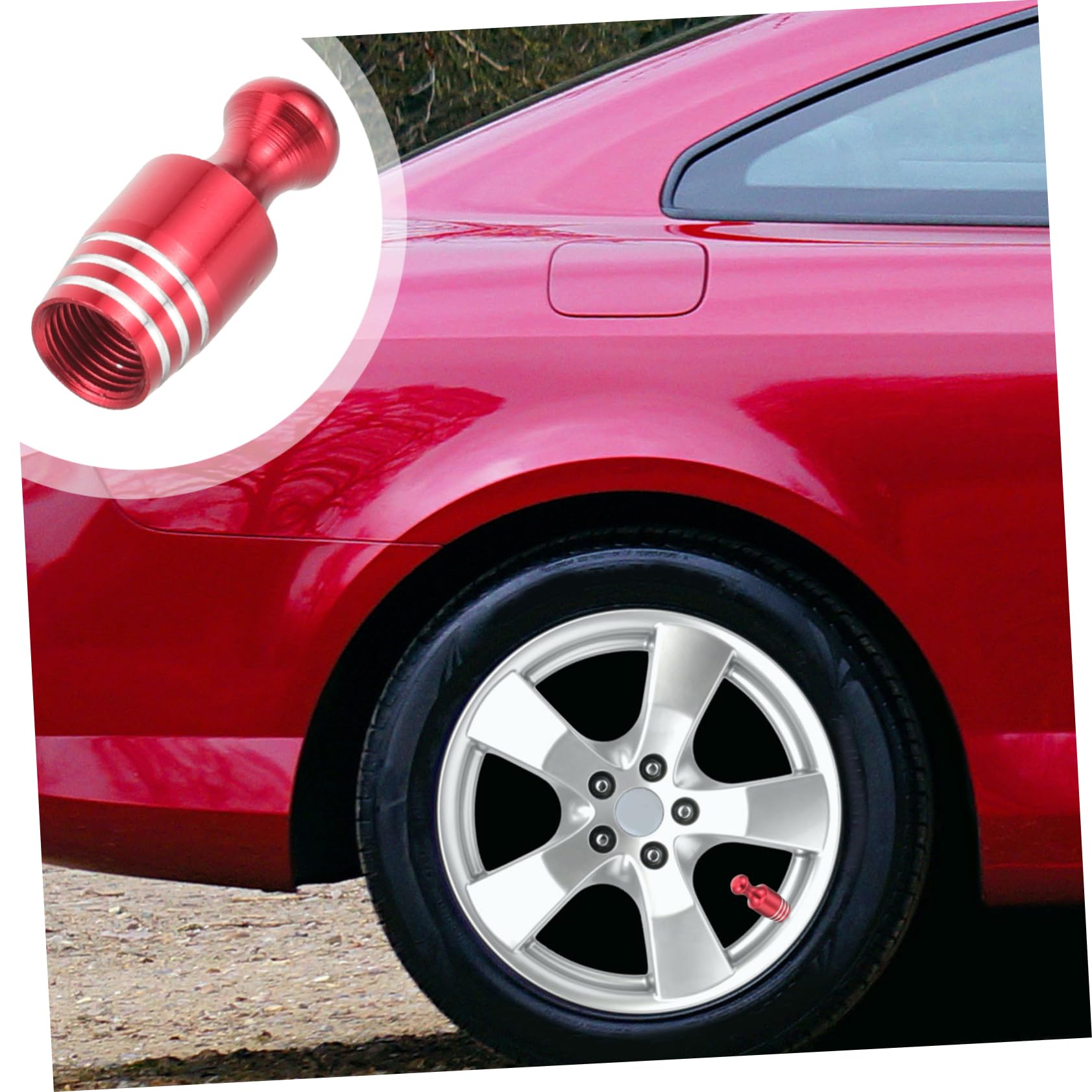 Kisangel Valve Caps Set 5pcs Valves Stem Caps Covers Air Nozzle Covers Replacement