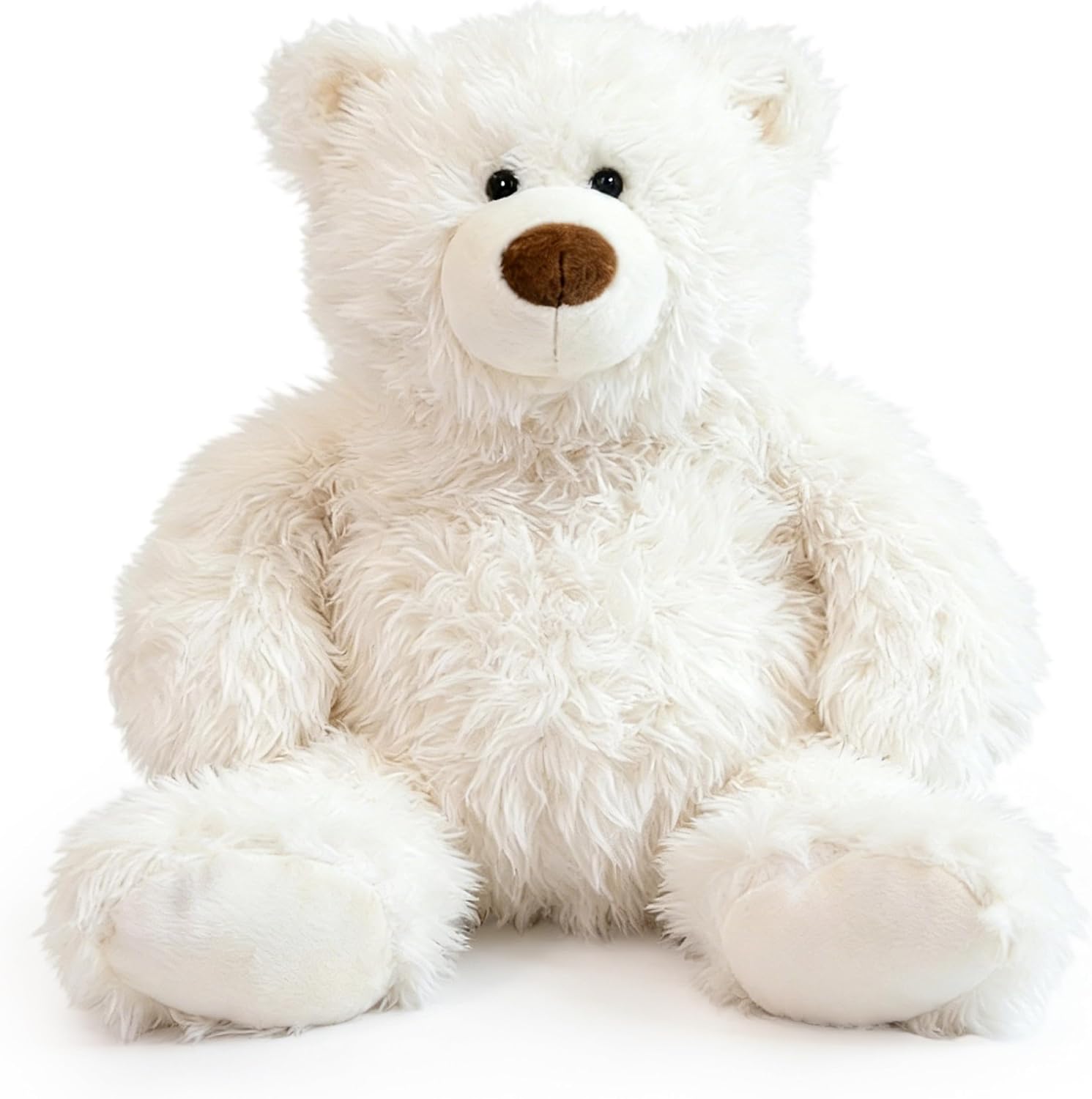 Polar Bear Weighted Stuffed Animal, 27 in White Bear Plush, 4.2 lbs