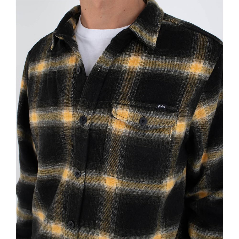 Hurley Chemise Manches Longues Hommes - Portland Heavyweight Flannel T-Shirt Homme