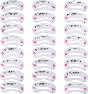 Plantillas de cejas de 24 estilos, kit de cal...