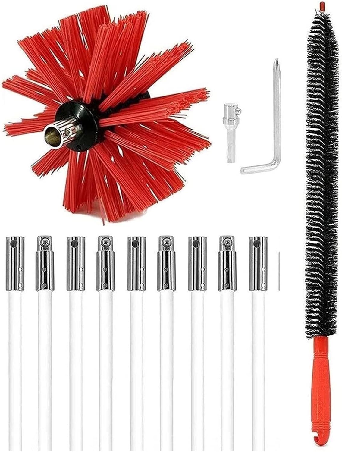 chimney sweep kit Chimney Brush Kit, 6/9/12/15 Flexible