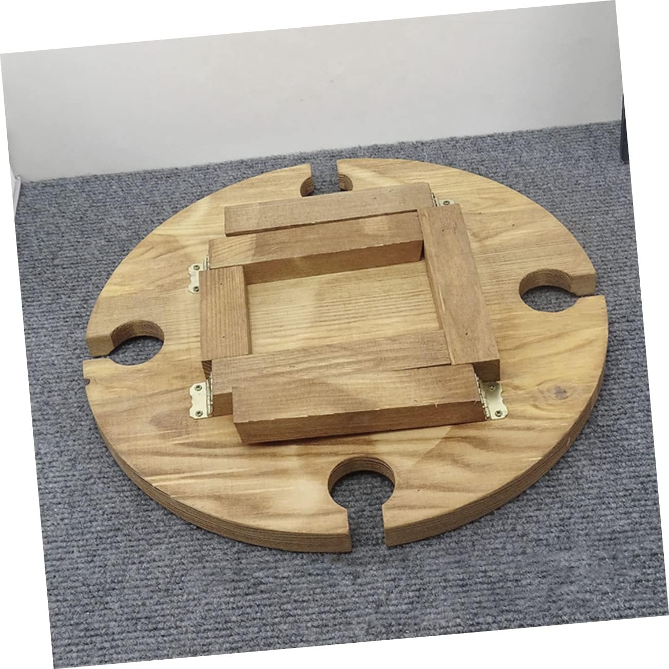 GALPADA Outdoor Folding Table Low Camping Picnic Table Chairs Portable Wine Stand