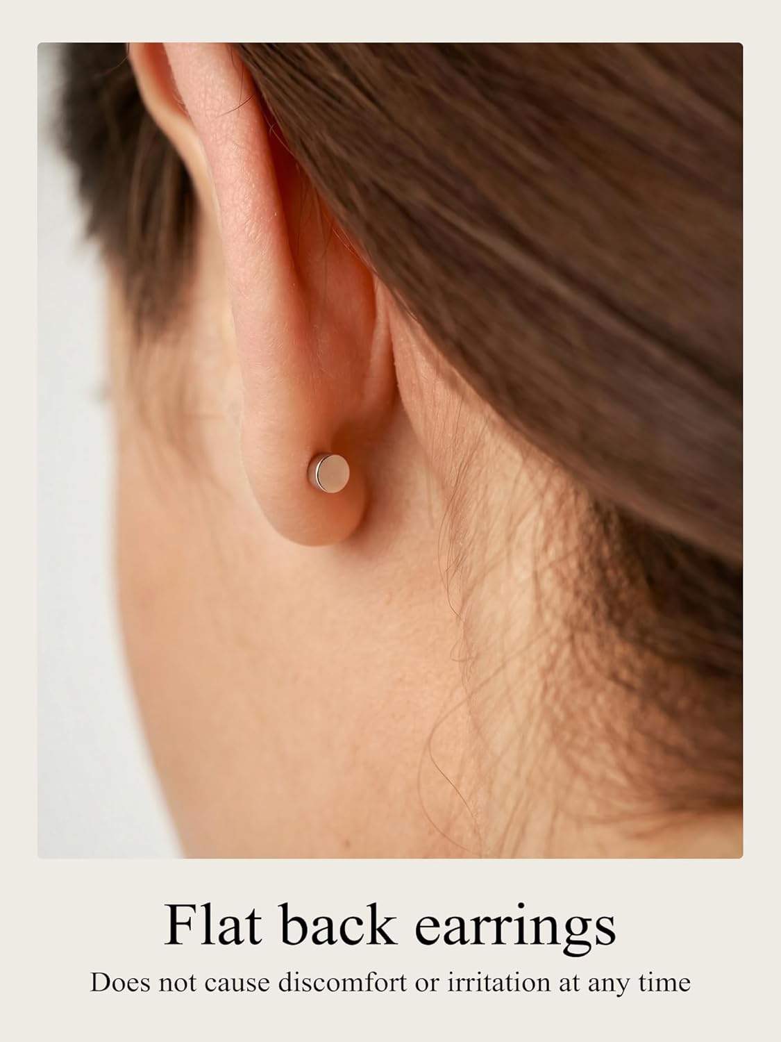 ASHINE Cubic Zirconia Flat Back Stud Earrings for Women, 925 Sterling Silver Screw Back Posts, Cartilage & Helix Piercing Jewelry - Image 4