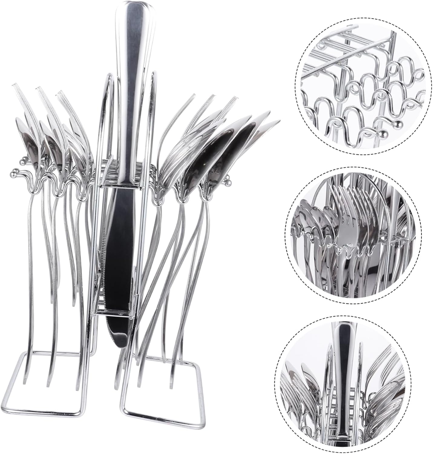 Elegant Stainless Steel Spoon Set Matte Gold Finish Compact Silverware Set Organizer