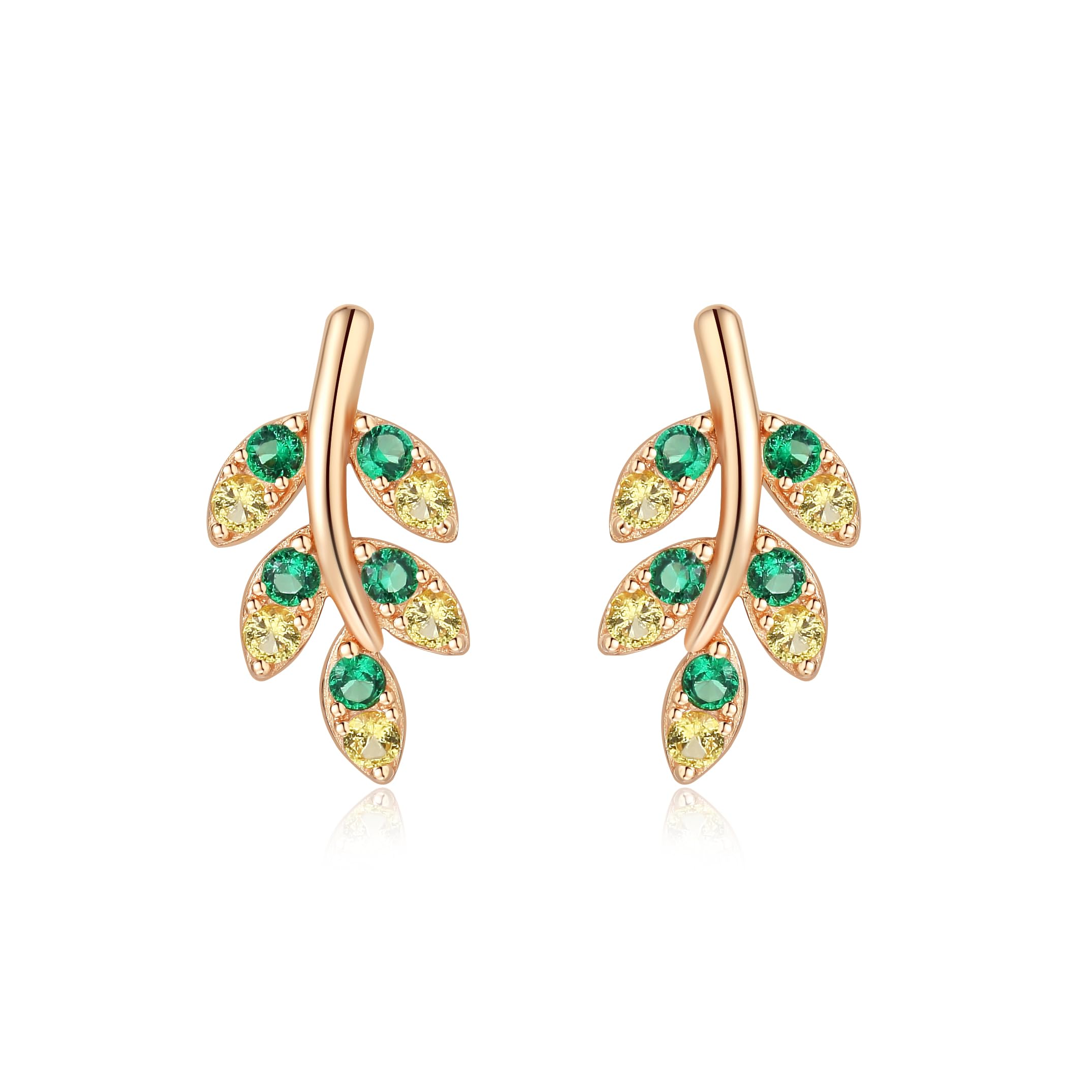 LOVANS Orecchini Pendenti A Foglia D'ulivo In Argento 925 - Donna, Design Ramo, Ipoallergenici, Con Confezione Regalo - 4