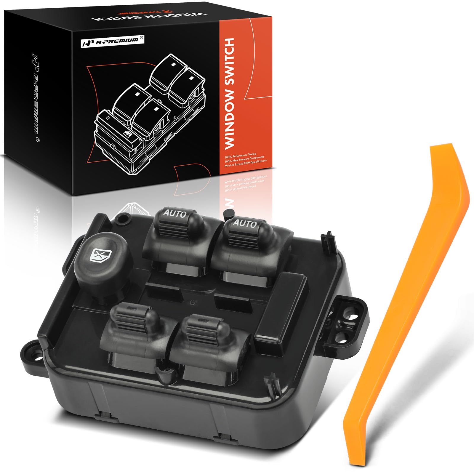 A-Premium Interruttore alzacristallo Master Power compatibile con Jeep KJ Series Liberty 2004, lato conducente anteriore sinistro, ricambio # 56010677AA, 56010677AB