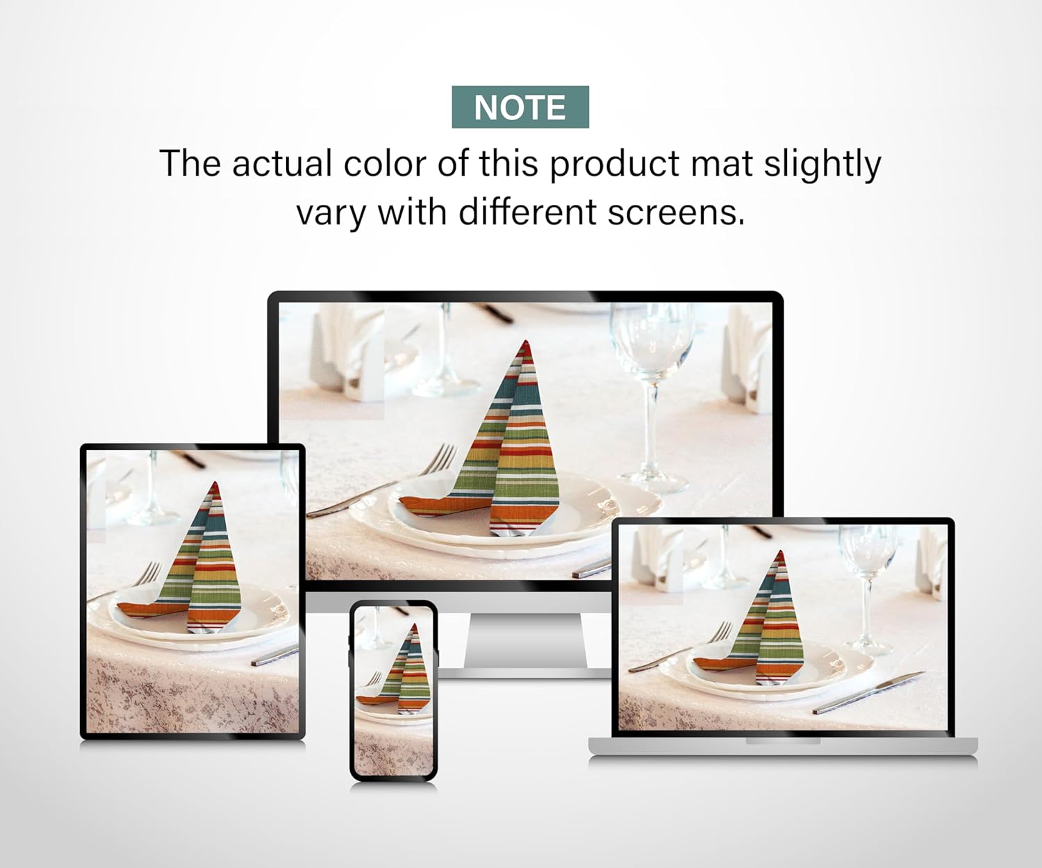 Ruvanti Cloth Napkins Set of 6, 18x18 Inches, 100% Cotton, Washable, Soft & Absorbent, Perfect for Wedding, Christmas, ‎Thanksgiving Dinners - Multi Stripes