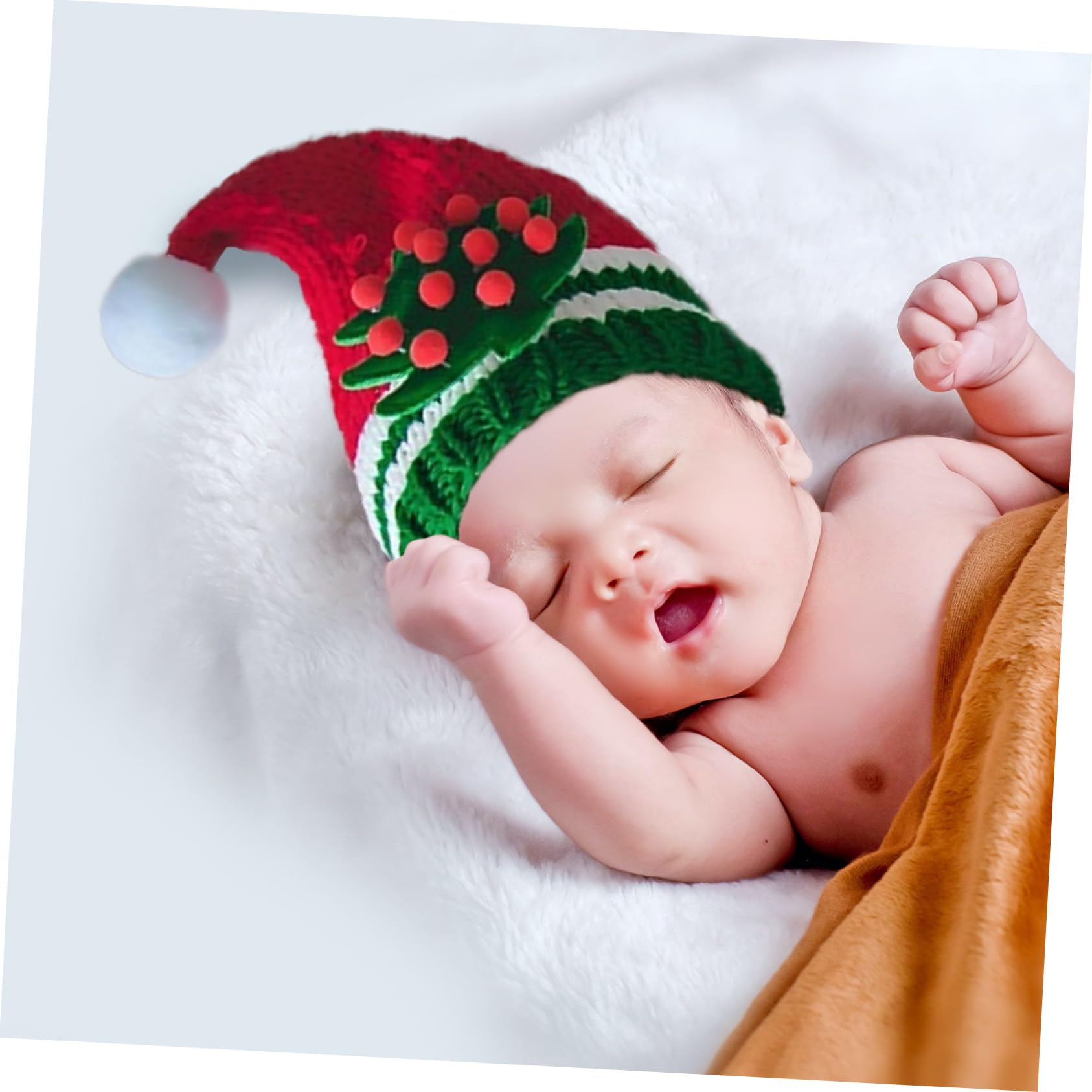 Accesorios para Fotos Navideñas Conjunto de Disfraz Infantil Ropa de Punto para Recién Nacidos Disfraz Navideño para Celebraciones de Fin de Año