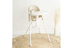 FUNNY SUPPLY 3-in-1 Easy-Clean High Chair for Space Saving