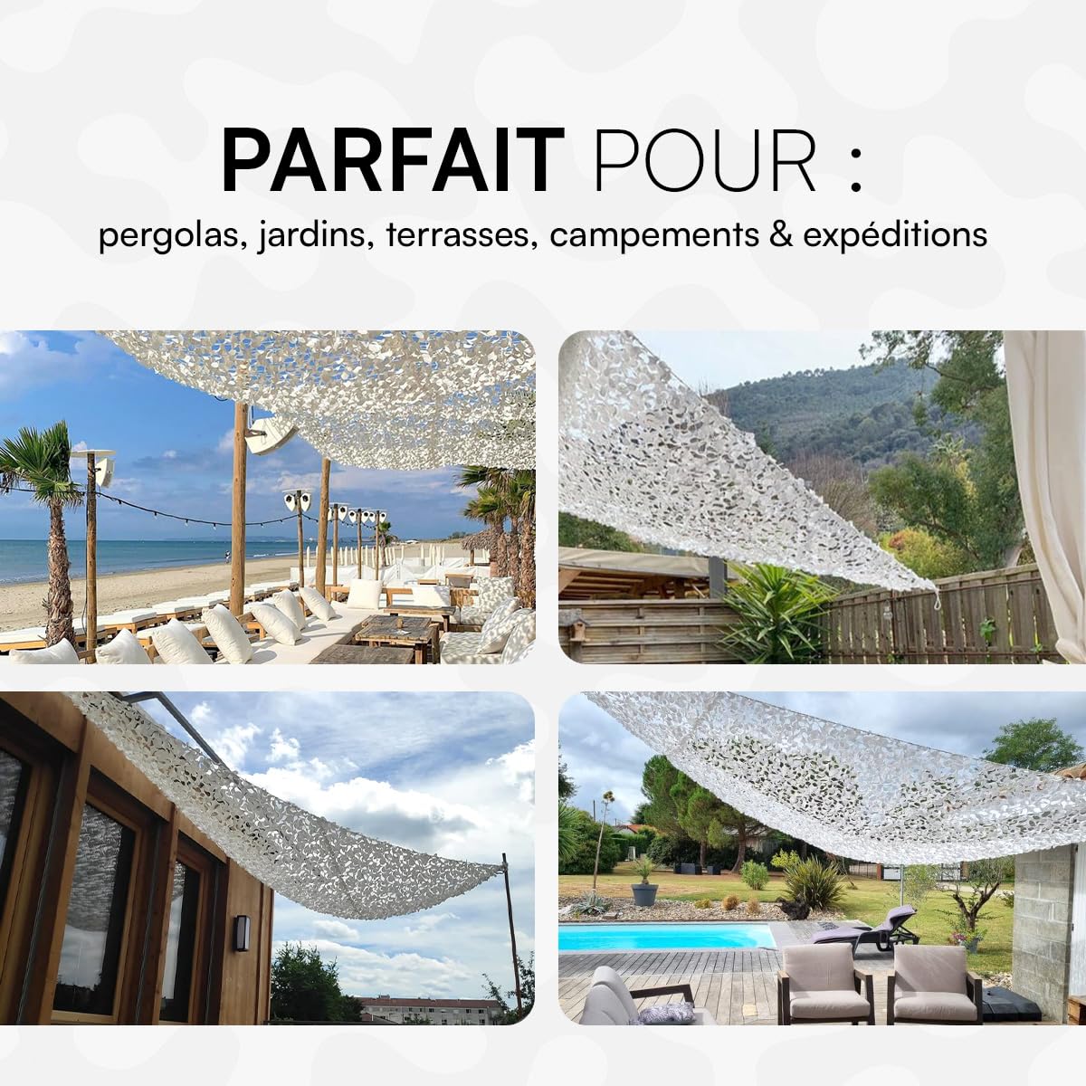 Rete mimetica militare rinforzata triangolare | alta gamma | protezione solare e vela di ombreggiatura anti-UV, ideale per terrazza pergola giardino, tenda decorativa resistente durevole 3 x 4 3 x 5