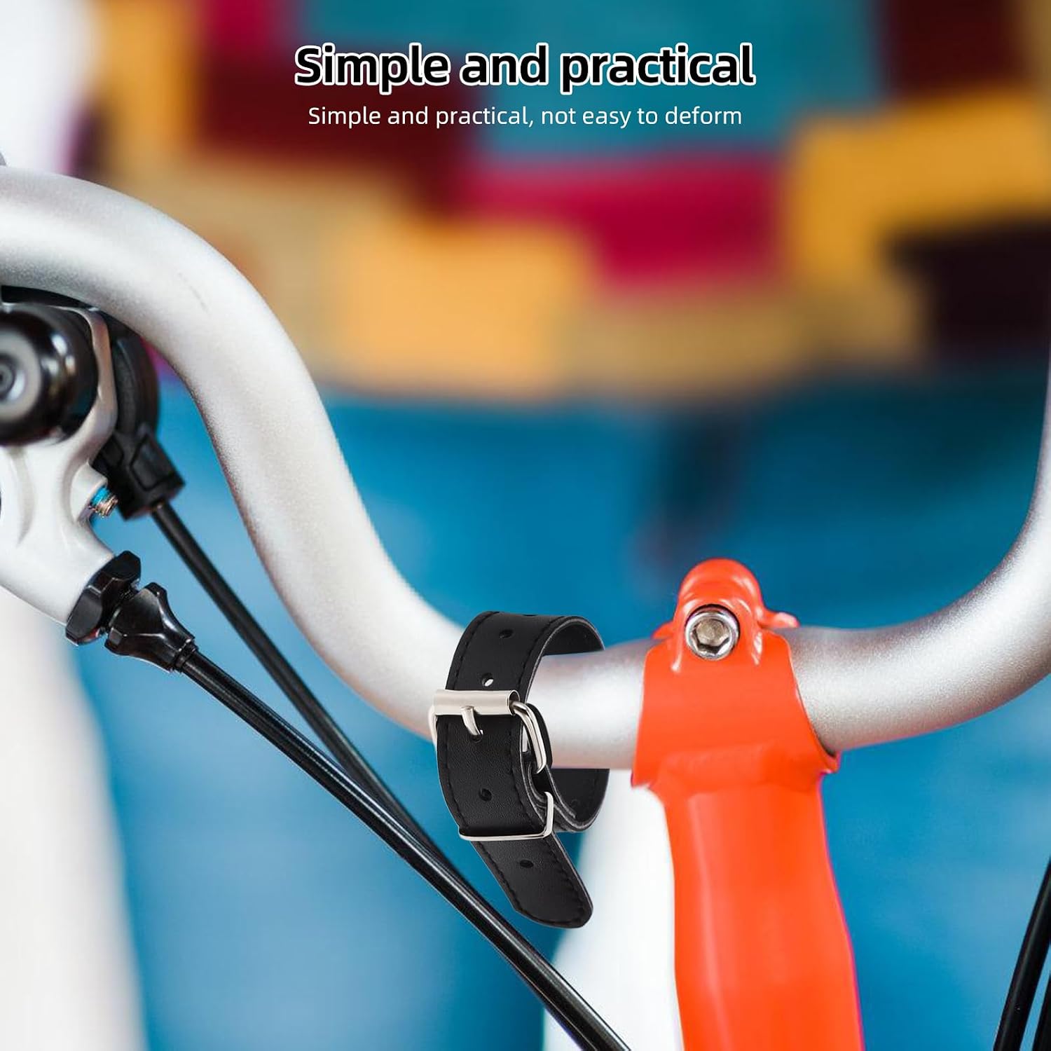 HOMSFOU Adjustable Leather Bike Basket Straps with Buckle 2 Pairs Front Handlebar Accessories for Bicycle Basket Replacement Durable and Wear-Resistant Cycling Straps