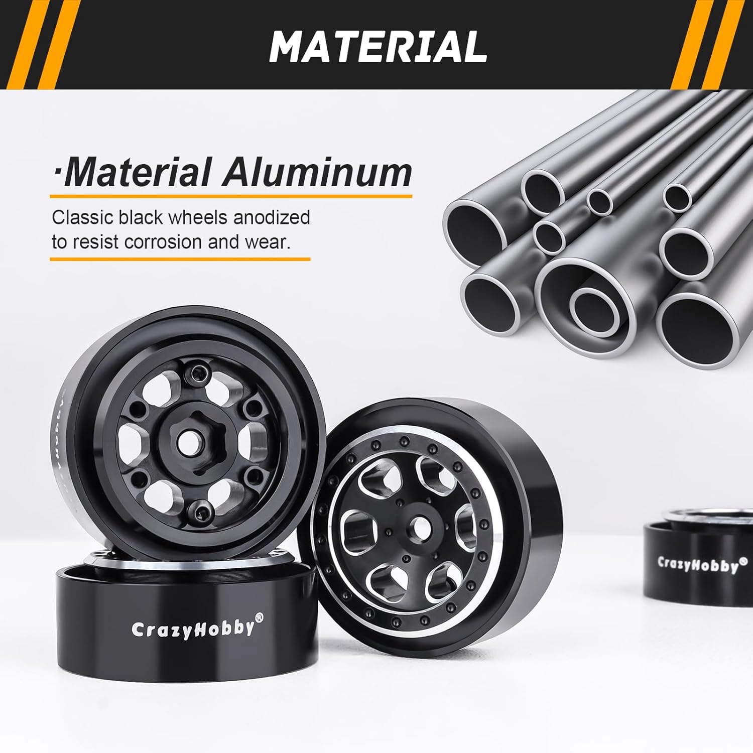 1.1" Beadlock Wheels Aluminium Rims for Traxxas TRX4M Axial SCX24 Bronco C10 JLU Deadbolt FCX2 1/18 1/24 RC Crawler Car Upgrade Parts