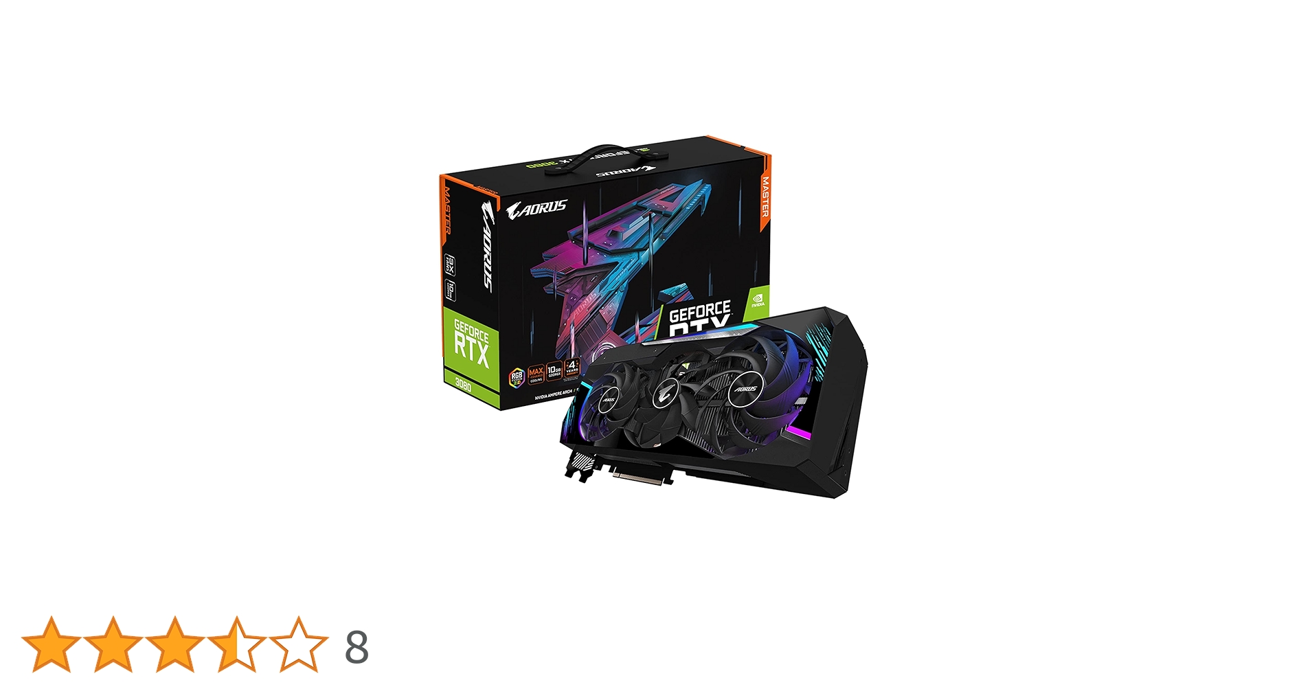 GIGABYTE AORUS GeForce RTX 3080 Master 10G (REV3.0) Graphics