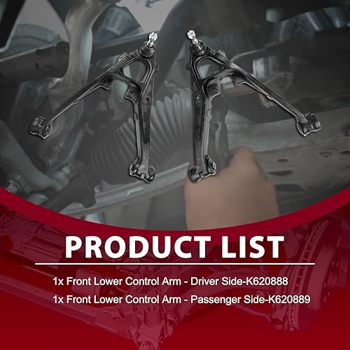 Miniatura 4 de Brazos de control delanteros inferiores con rótulas de repuesto para Cadillac Escalade Chevy Avalanche Silverado 1500 GMC Tahoe Yukon - Juego de 2